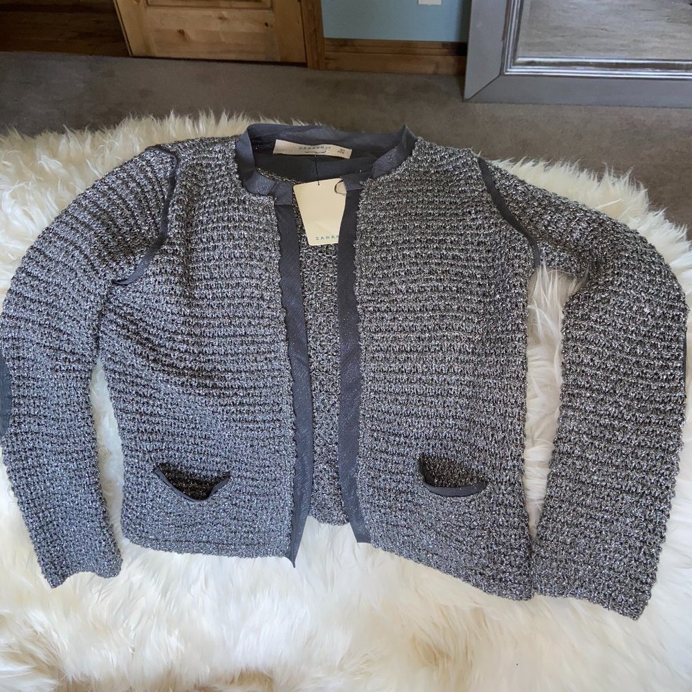 Zara Silver Cardigan (new with tags)